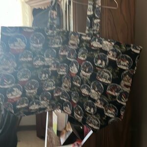 Vera Bradley grand tote w pouch snow globes brand new never used